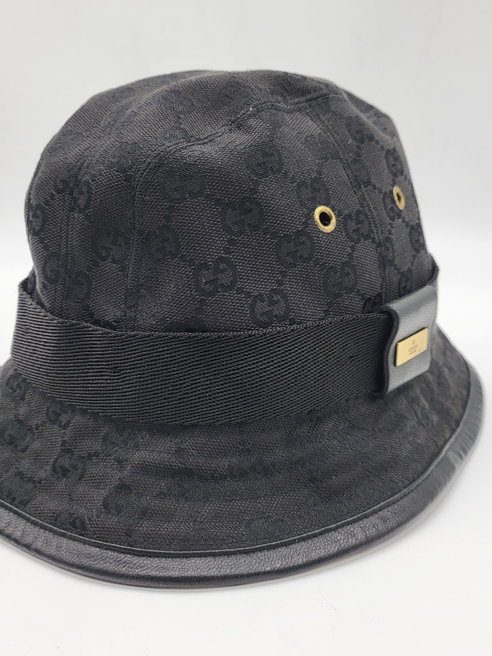 Gucci GG Monogram Canvas Bucket Hat Black M.. Authentic !!
